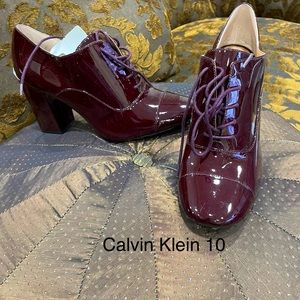 Burgundy Patent Leather Calvin Klein